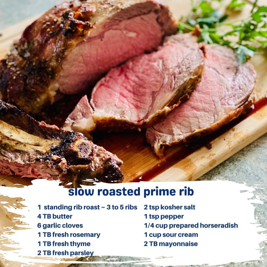 Slow Prime Rib Served Recipe *** Slow Roasted Prime Rib | Leila World Blog